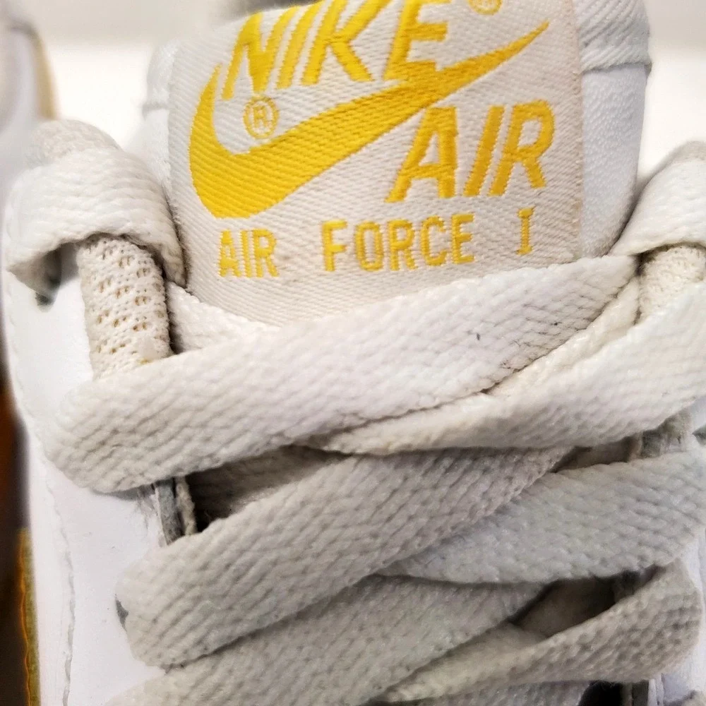 Nike Air Force 1 Low '07 White Varsity Maize Yellow 315122-172 size 8